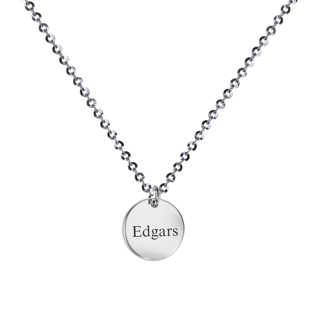 Personalized Engraved Locket Necklace for Men (Silver Finish Only)