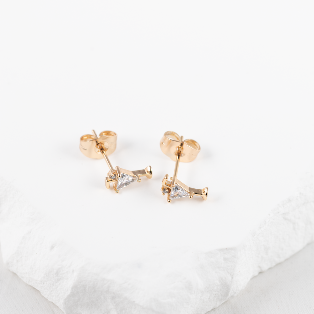 Auskari ar antialerģisku rozā zelta pārklājumu PARTY.