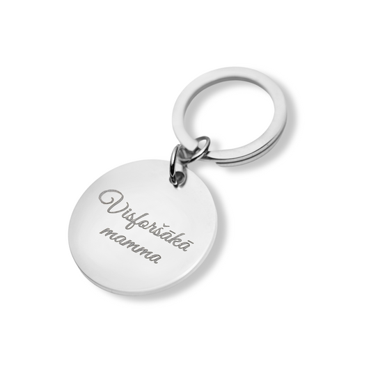 Keychain with personalized engraved locket