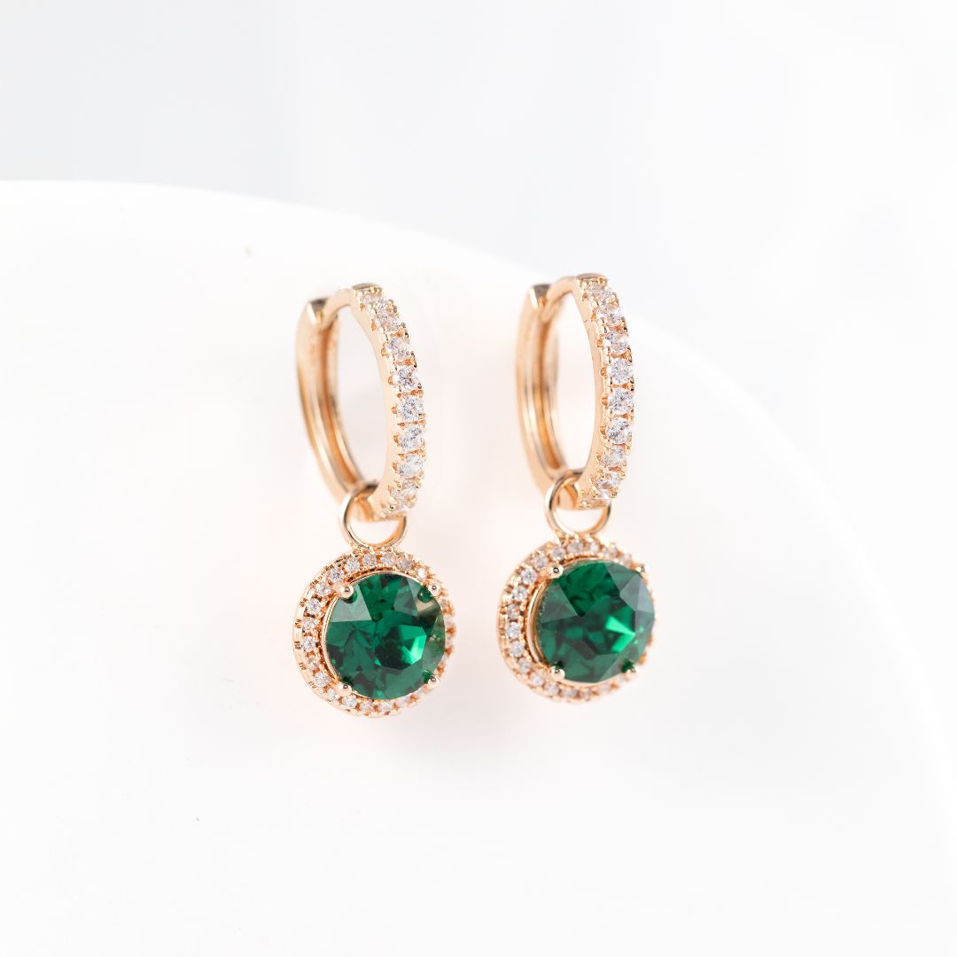 Antialerģiski auskari ar kristāliem