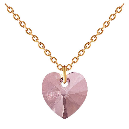 Nela Gems Kaklarota ar sirsniņas kristālu rozā