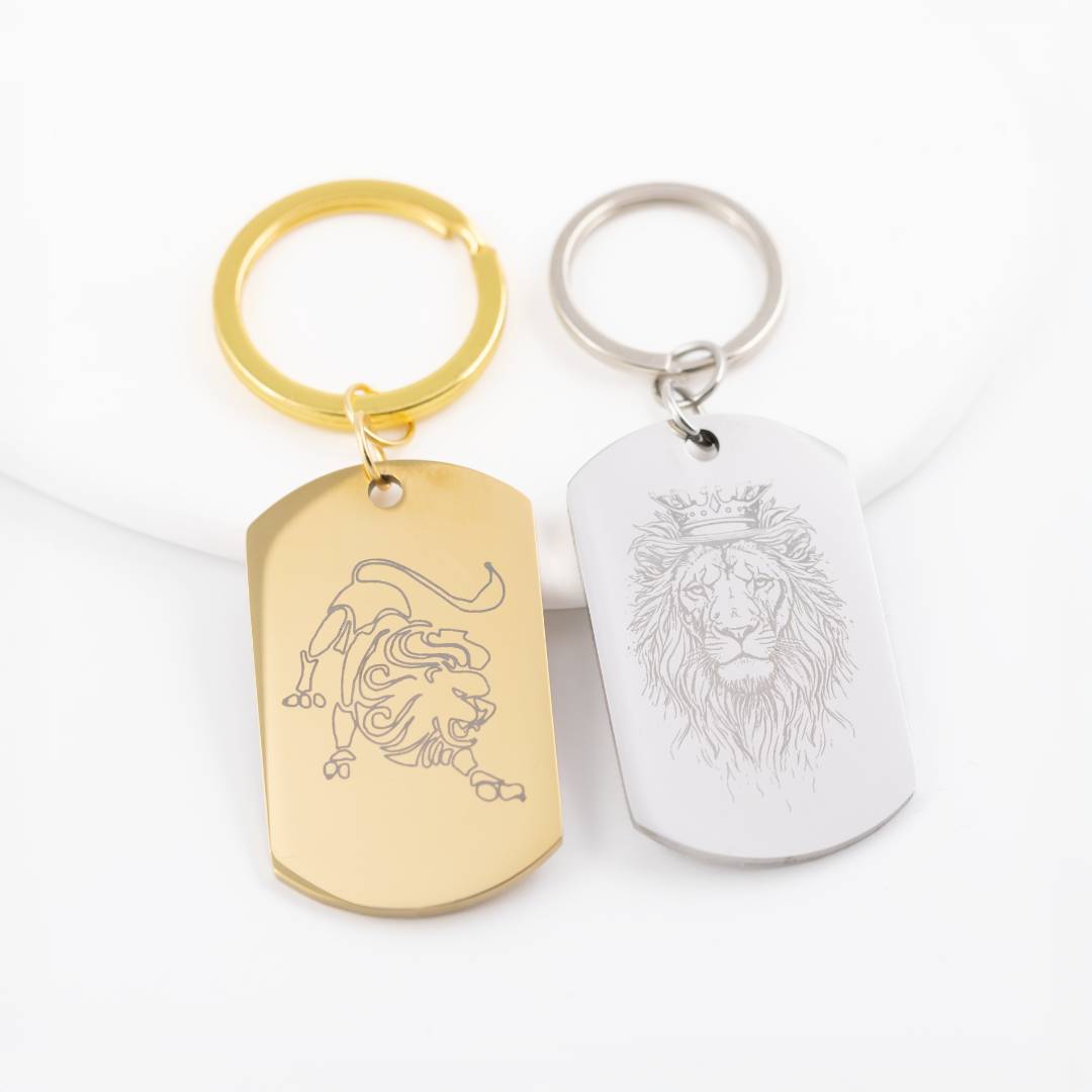 Atslēgu piekariņš ar attēla gravējumu