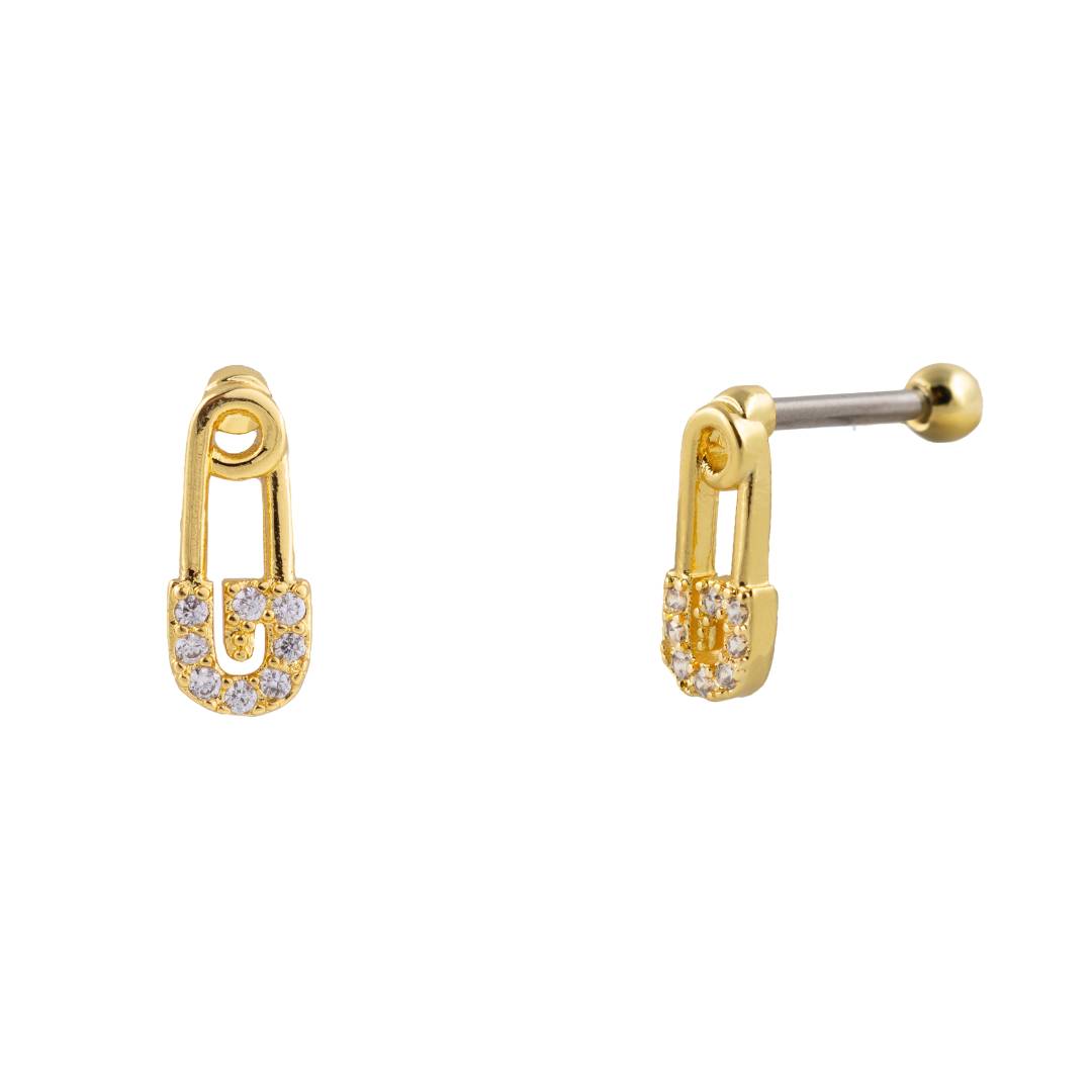 Antialerģisks pīrsinga auskars Leina zelts