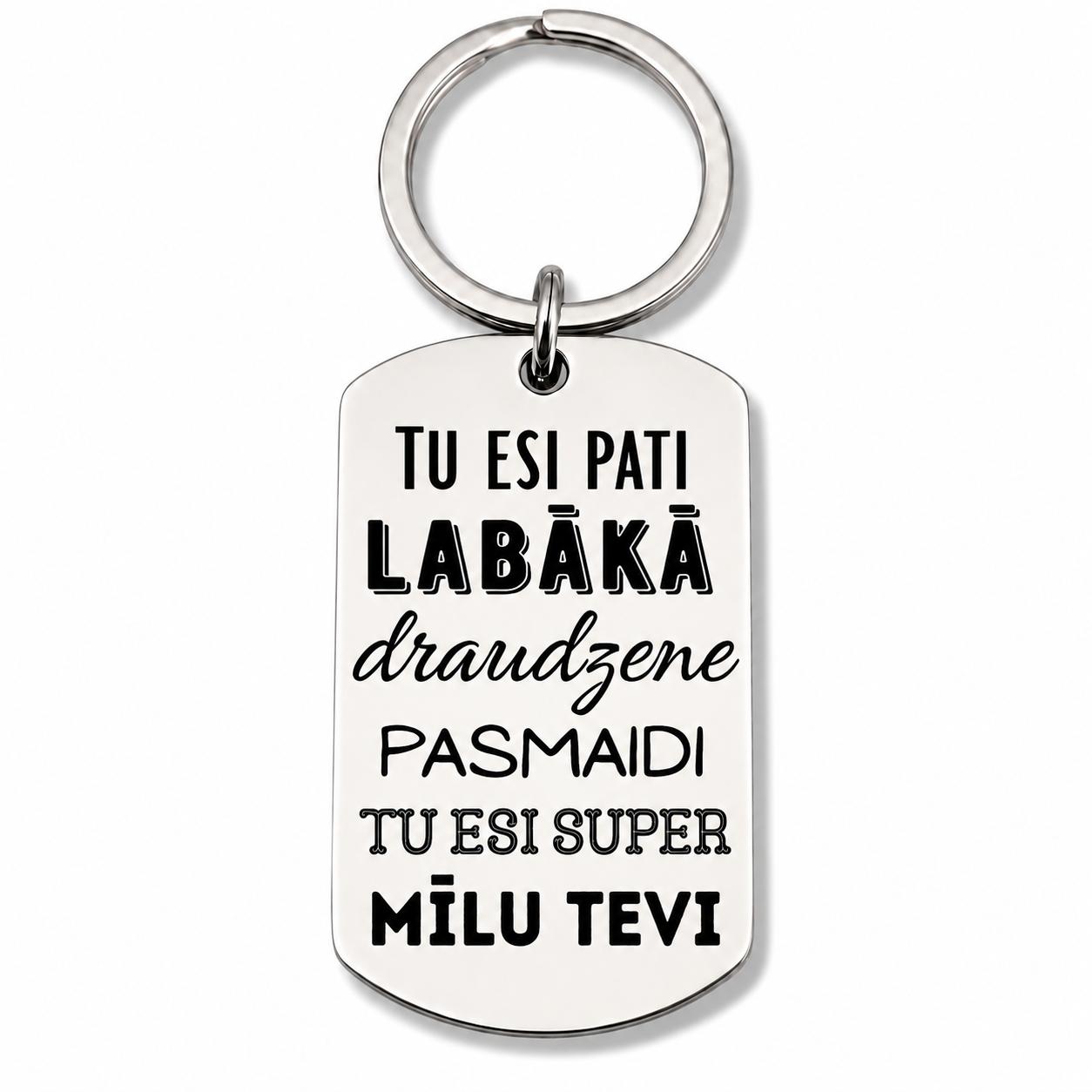 Atslēgu piekariņš ar gravējumu “Labākā draudzene” – skaista un personalizēta dāvana labākajai draudzenei.