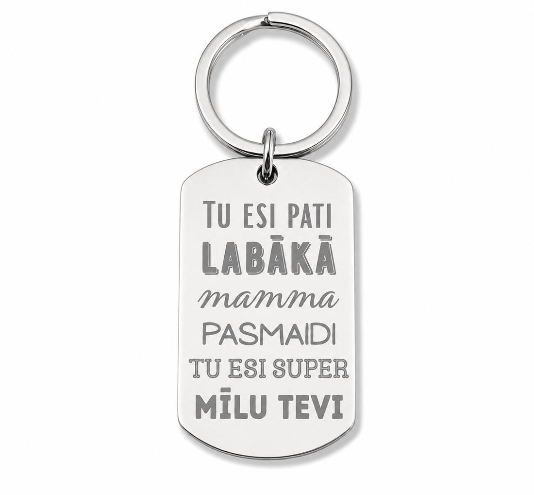 Personalizuotas raktų pakabukas su paveikslėlio graviravimu