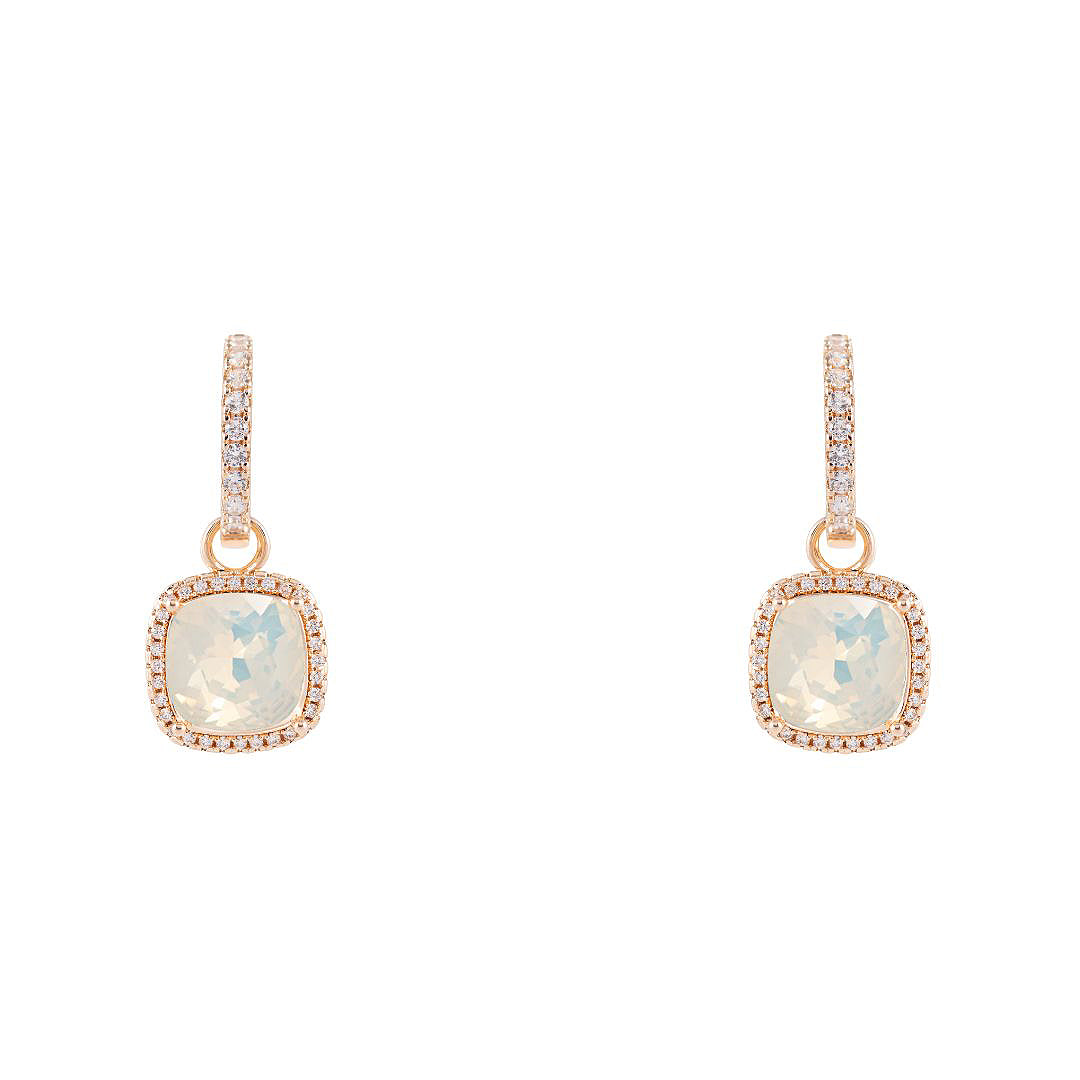 Antialerģiski auskari transformeri divi vienā balti