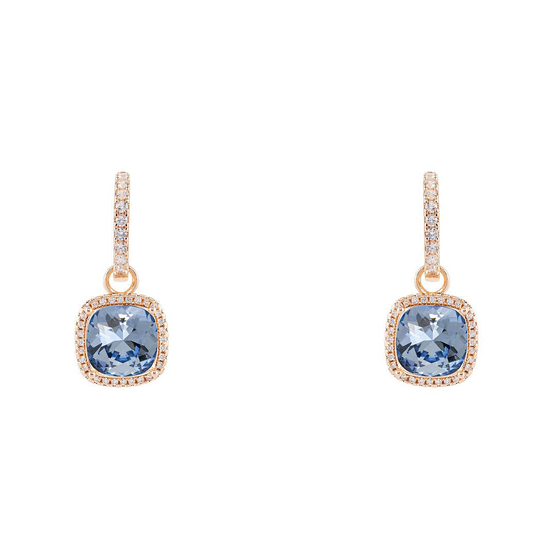 Antialerģiski auskari transformeri divi vienā gaiši zili