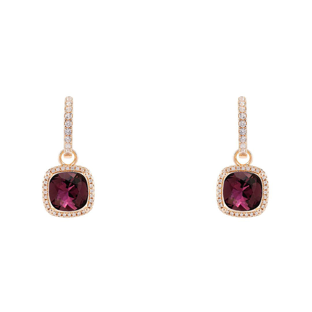 Antialerģiski auskari transformeri divi vienā lillā