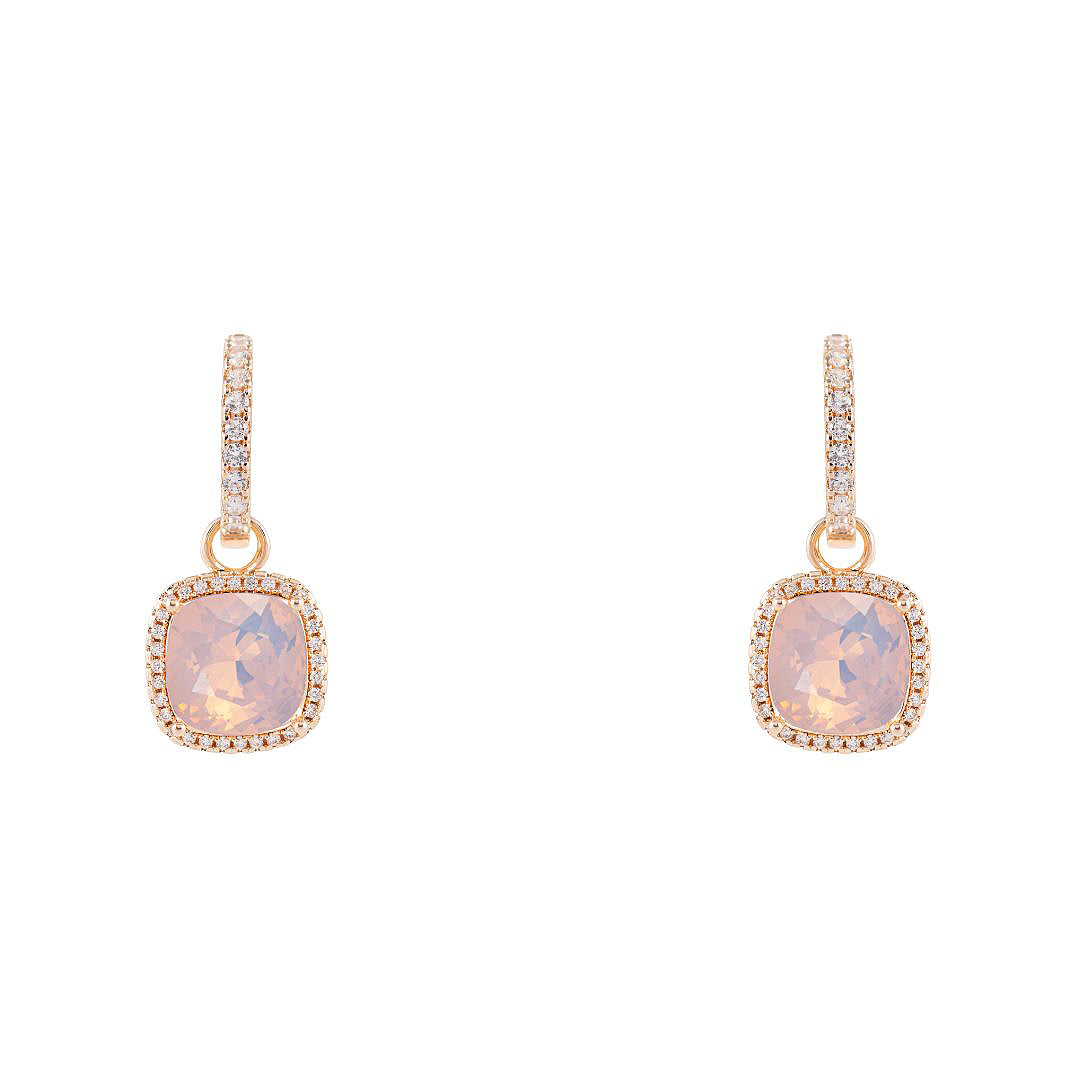 Antialerģiski auskari transformeri divi vienā maigi rozā