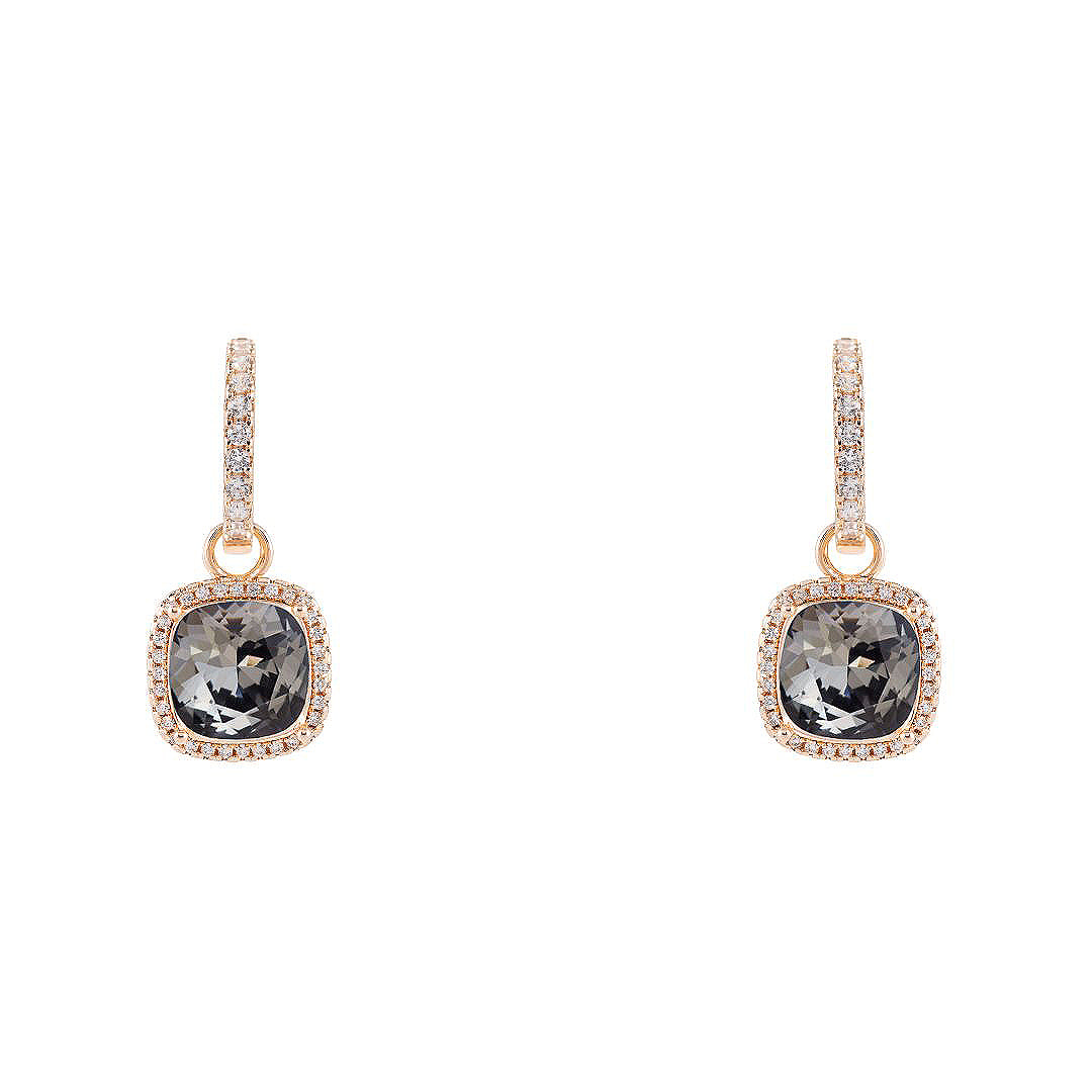 Antialerģiski auskari transformeri divi vienā pelēki