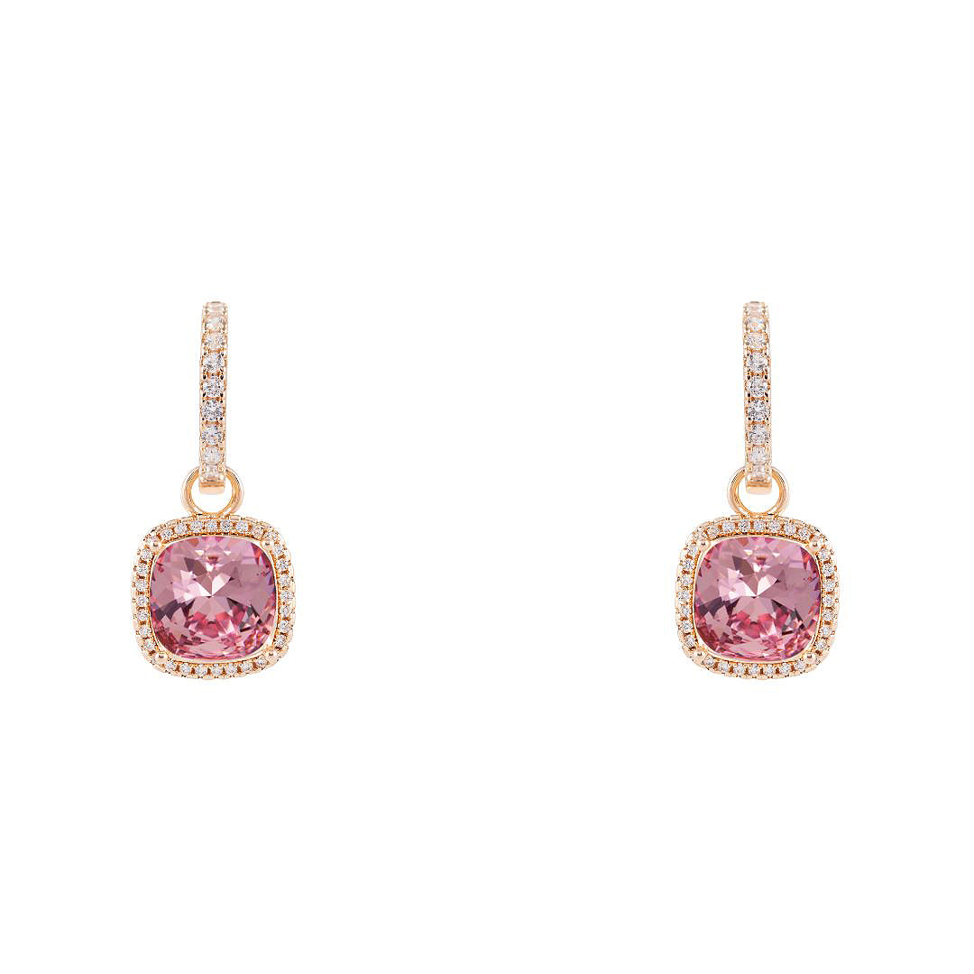 Antialerģiski auskari transformeri divi vienā rozā