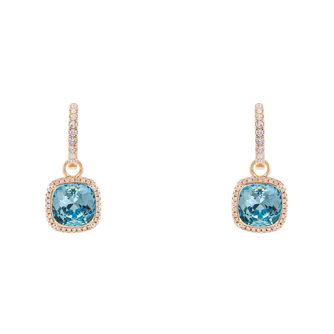 Antialerģiski auskari transformeri divi vienā gaiši zili