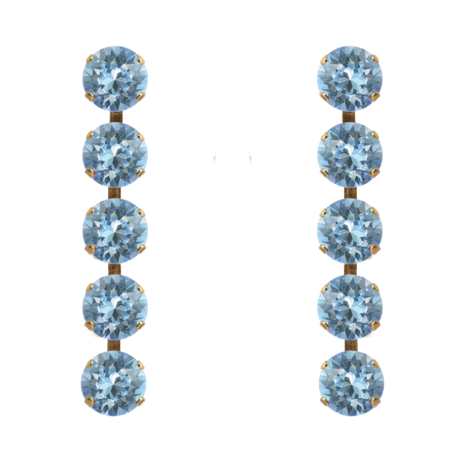 antialerģiski gari nagliņauskari ar gaiši ziliem kristāliem