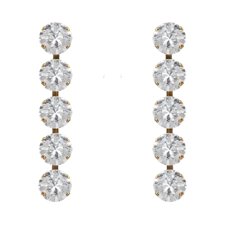 antialerģiski gari nagliņauskari ar caurspīdīgiem kristāliem