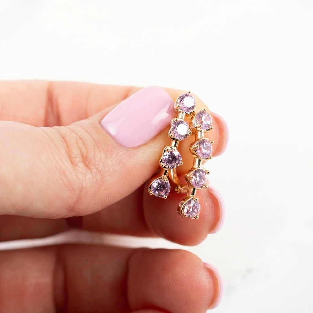 24k apzeltīts juveliertērauds, antialerģisks auskari, kas nesūbē un nesatur kadmiju, mitrumizturīgs