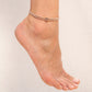Anklet with crystals and pearls