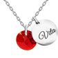 Necklace with personalized engraved name locket