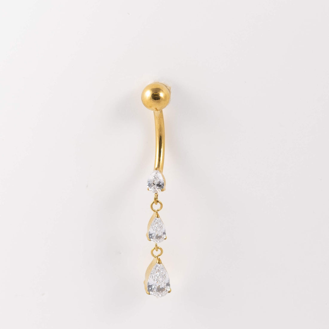 Nabas pīrsings 'BELLA' ar skrūvējamu aizmugurīti