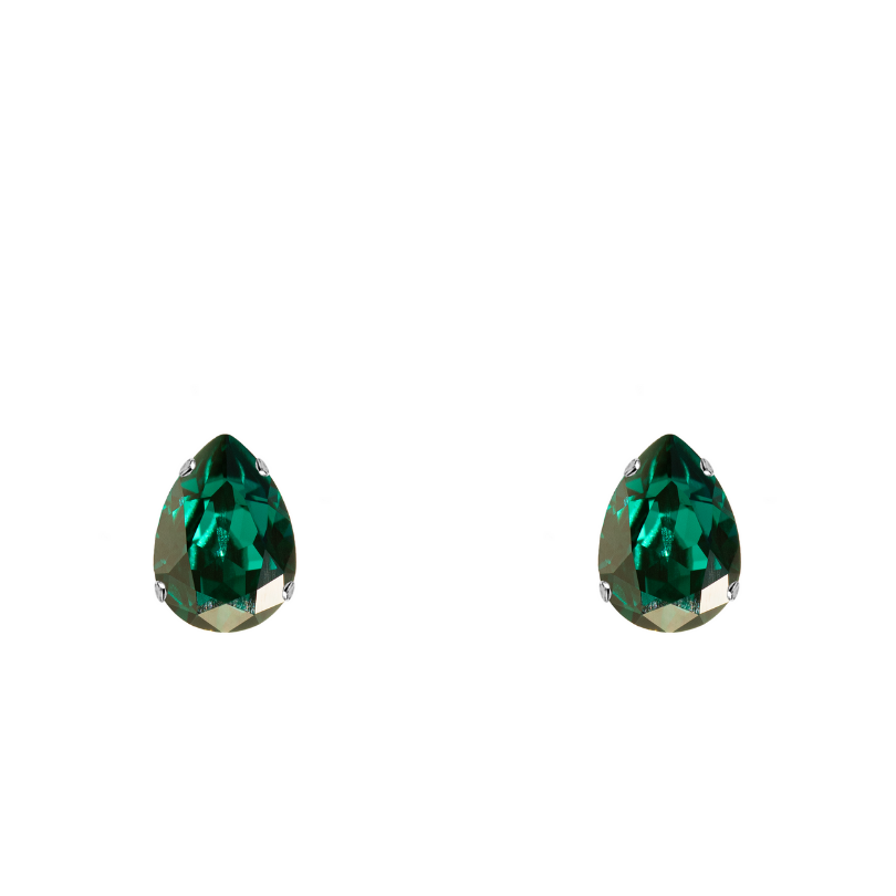 sudraba lāses formas nagliņauskari ar zaļu kristālu