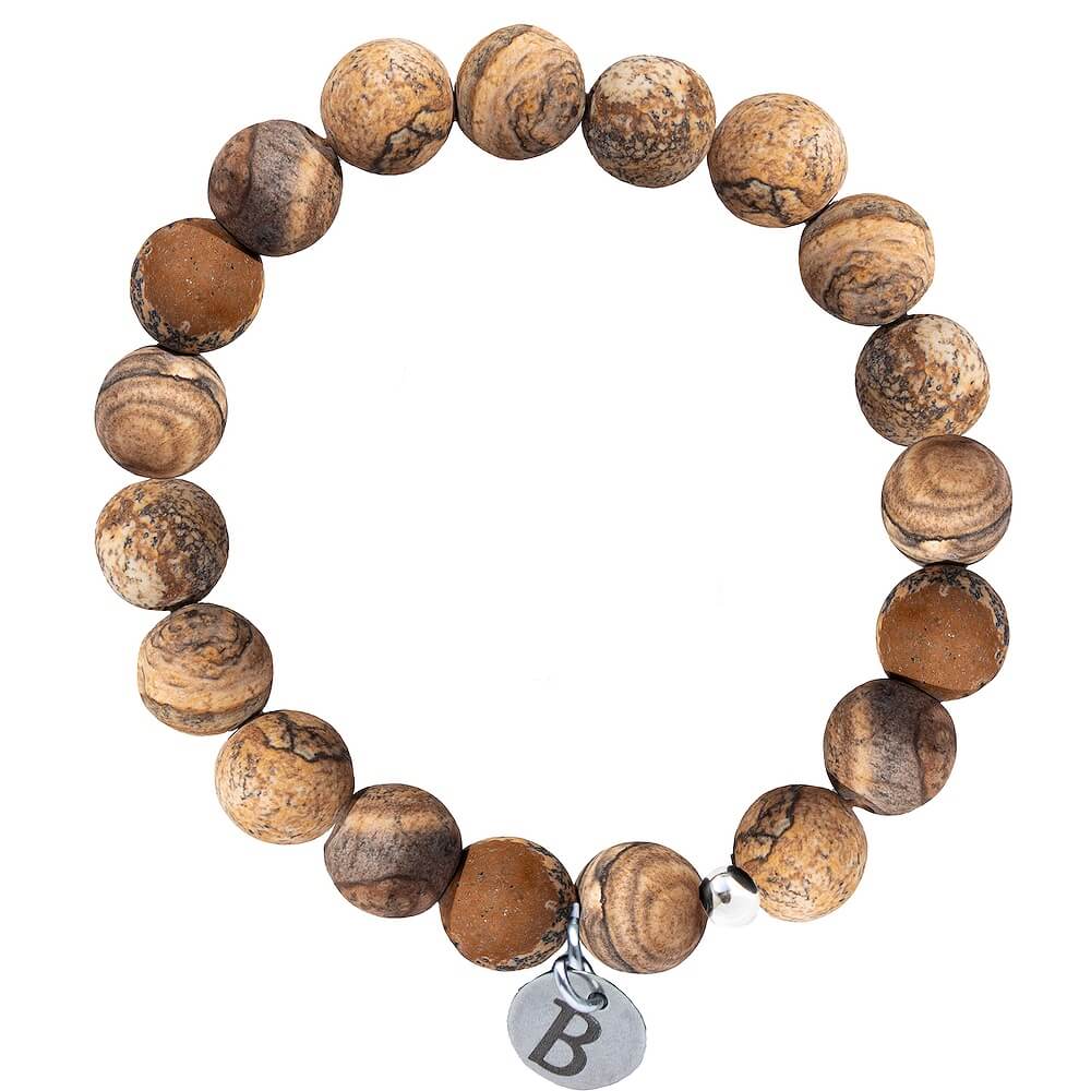 Men's bracelet with personalized engraved medallion