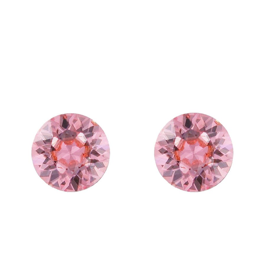 Nagliņauskari ar apaļu gaiši rozā kristālu