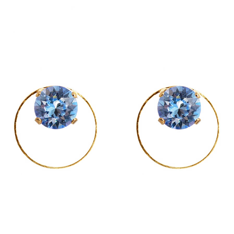 Gaiši zils rotu komplekts 'nagliņauskari un kristālu rokassprādze'