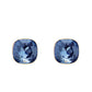 Dark blue jewelry set 'square studs and pearl bracelet'